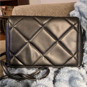 Elegant Black Quilted Women's Bag by A New Day